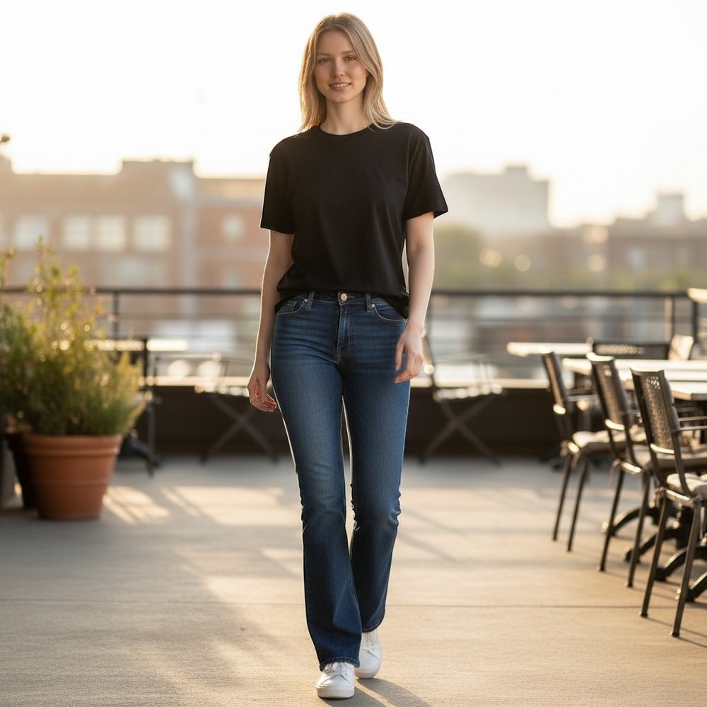 Paige Skyline Boot Jeans Size‎ 25 Dark Wash Cotton Blend Denim